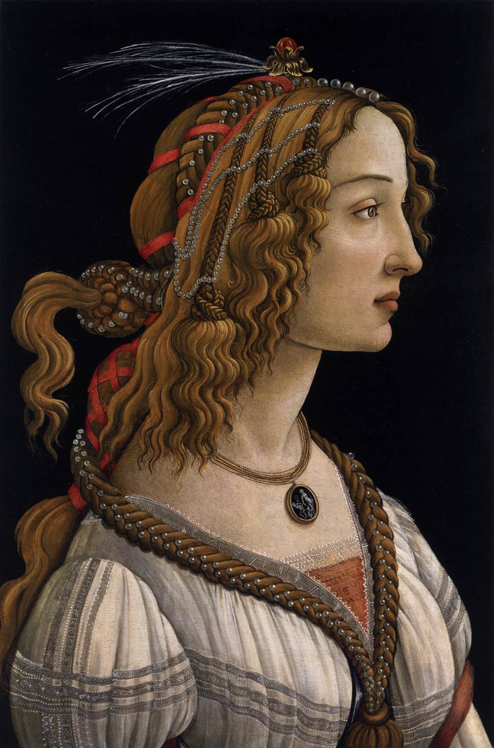 Botticelli-Portrait of a Young Woman, 1485